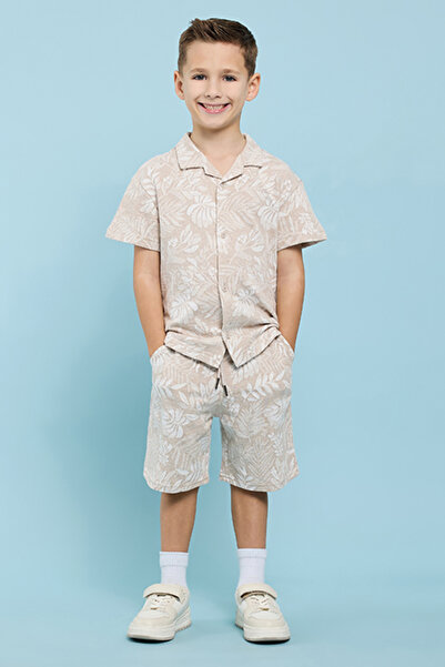 R&B Jacquard Shirt and Shorts Set