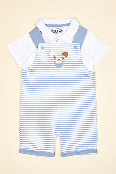 R&B Solid Shirt with Romper Set