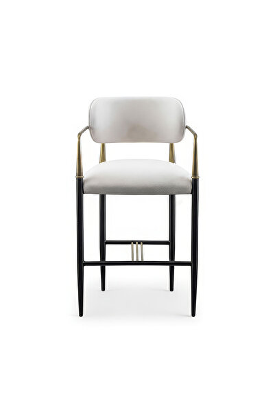 Gazzini Furniture Elegance Kolçaklı Metal Bar Sandalyesi