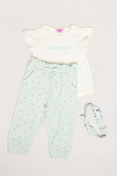 R&B Printed Clothing Set with Headband