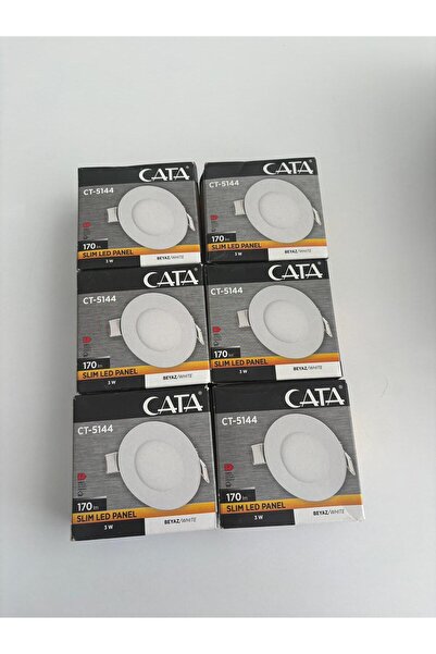 Cata CT-5144 3W 170LM BEYAZ İŞİK SLIM LED SPOT 6 ADET