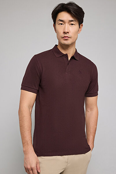 R&B Solid Polo T-Shirt with Short Sleeves
