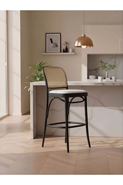 Gazzini Furniture Norella Bistro Ahşap Bar Sandalyesi