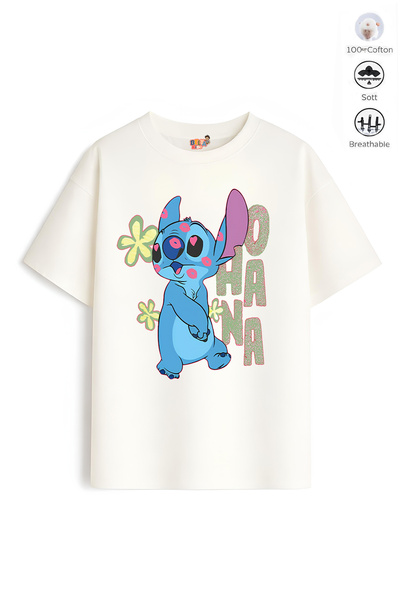 Belya Kids Wear Tricou oversize pentru fete Full Mold Sh Design 36