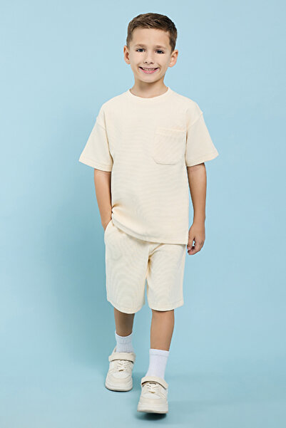 R&B Textured T-Shirt and Shorts Set