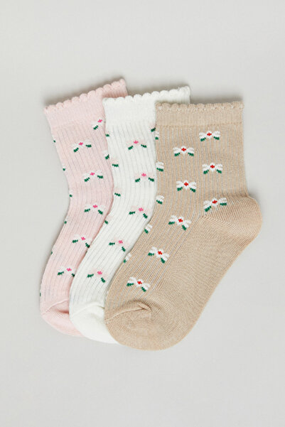 R&B 3 Pack Patterned Ankle Socks