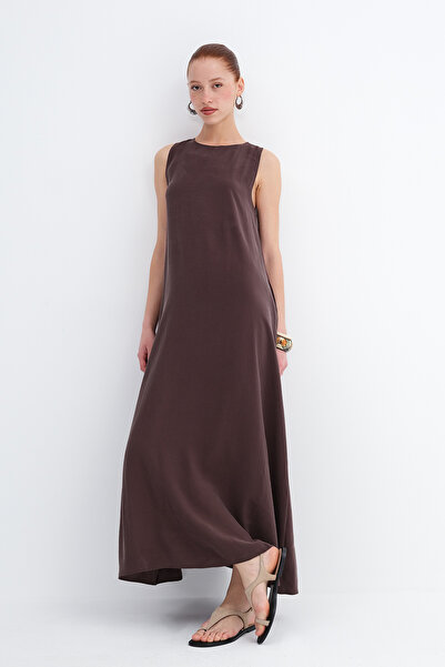 Addax فستان طويل من قماش المودال E18736