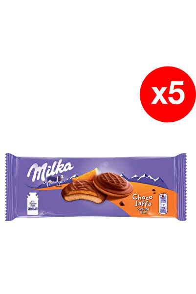 Milka Μπισκότα Ζελέ Σοκο Τζάφα Πορτοκάλι 147γρ x5 με γέμιση σοκολάτας γάλακτο...