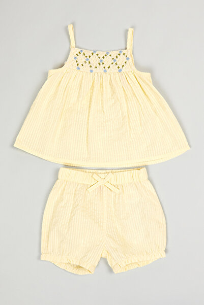 R&B Embroidered Strappy and Shorts Set