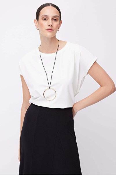 PAULMARK Γυναικεία μπλούζα με κοντό μανίκι και λαιμόκοψη ποδηλάτου