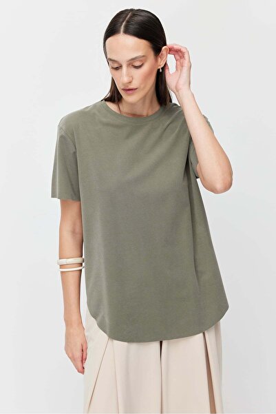 PAULMARK Γυναικείο μπλουζάκι με οβάλ κόψιμο και απαλή υφή