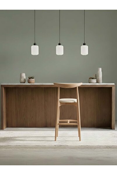 Gazzini Furniture Aarhus İskandinav Ahşap Bar Sandalyesi