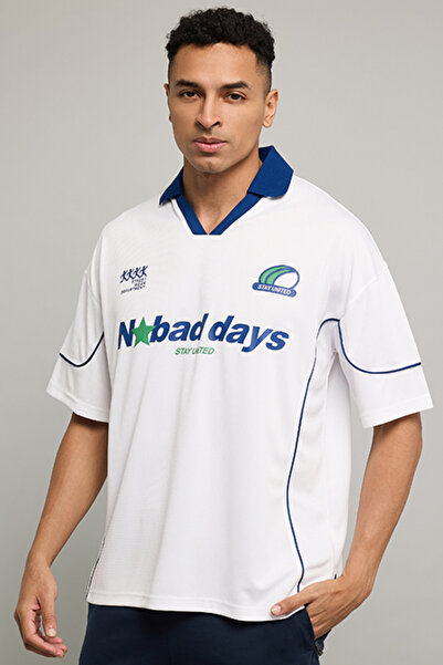 R&B Printed Polo T-Shirt with Short Sleeves