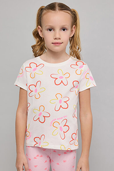 R&B Printed T-Shirt with Crew Neck and Short Sleeves