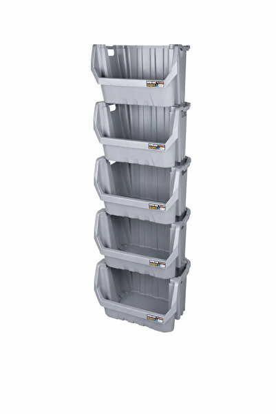 FERAH PLASTİK Gri Mega Avadanlık Kutusu | İstiflenebilir Plastik Organizer | ...