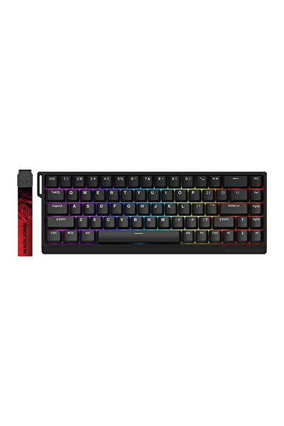 Madlions Πληκτρολόγιο Gaming RGB MAD 60 HE PRO, Μαύρο, Μαγνητικοί Διακόπτες, ...