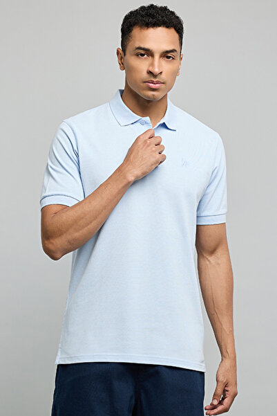 R&B Solid Polo T-Shirt with Short Sleeves
