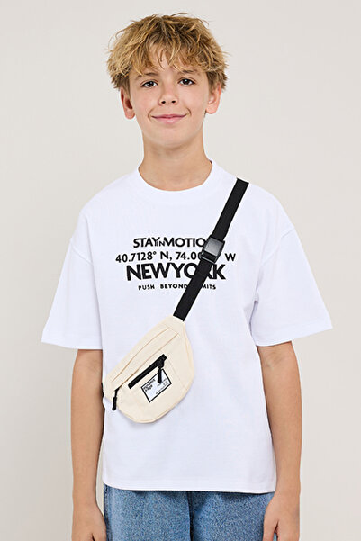 R&B Printed T-Shirt with Crossbody Pouch