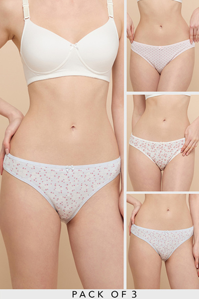 R&B 3 Pack Printed Bikini Briefs