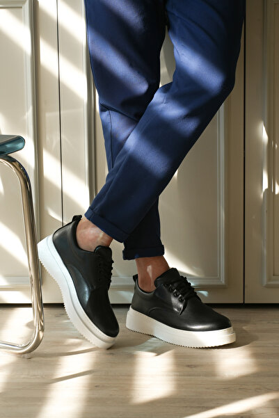 Kuback Kb-X16 Black Leather Casual Men's Shoes