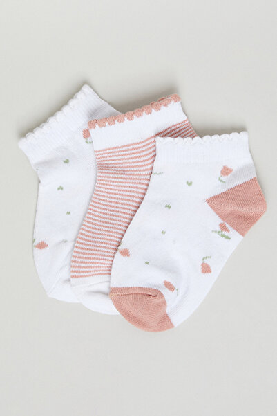 R&B 3 Pack Patterned Ankle Socks