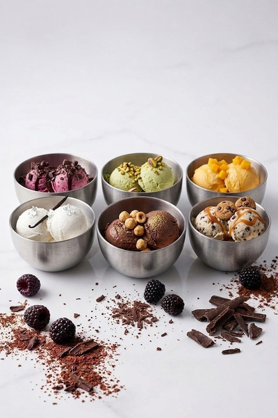 Kitchen Life 6-Piece Stainless Steel Tableware Presentation Breakfast Stainle...