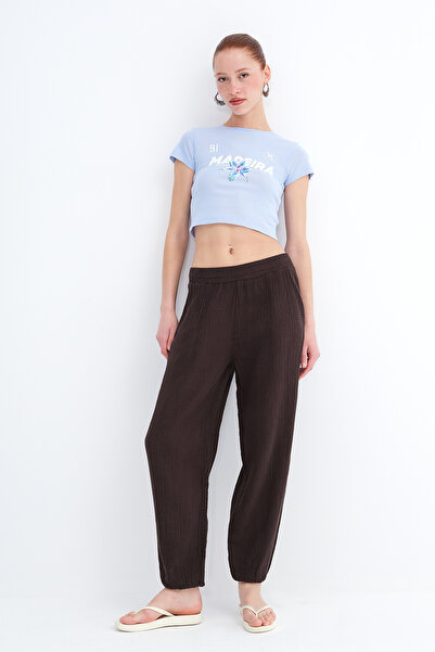 Addax Παντελόνι Jogger με ελαστική μέση PN2437