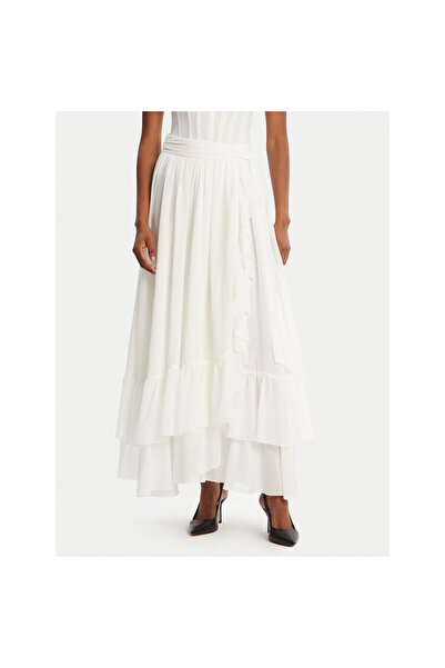 Bardot Fustă maxi de damă albă Mirella 60042SB