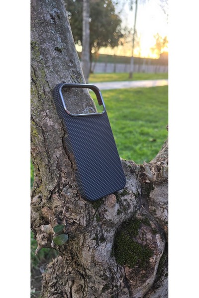 F CASE iPhone 17 Pro Uyumlu Magsafe Hafif Karbon Siyah Renkli Kaplama Kılıf