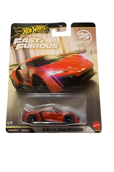 HOT WHEELS Premium Fast & Furious 25. Yıl W Motors Lykan Hypersport 1:64 Kole...