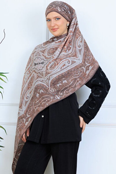 Oxygen Scarfs Mirşah Pattern Cotton Silk Shawl 469-021 – V-1