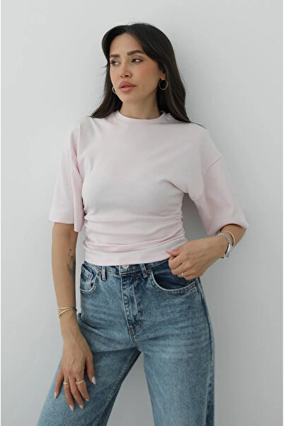 My Blog Μπλουζάκι με μανίκια νυχτερίδα και κορδόνι περίσφιξης - 261003