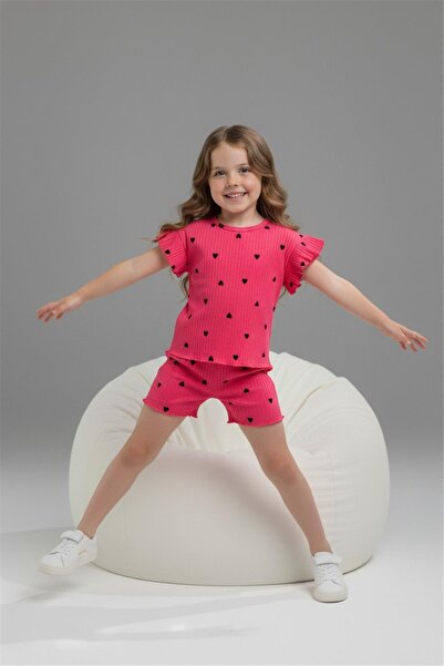 LİLLYPİCCA Κοριτσίστικο μπλουζάκι με στάμπα από βαμβακερό ύφασμα και σορτς, σ...