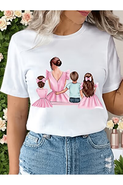 yiou trendy clothing عيد الأم السعيد، طباعة رسائل لأمي والأخ الصغير والأخوات