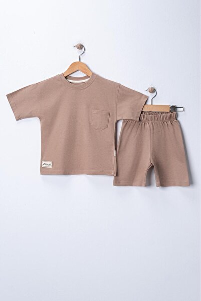ZİMEXİ 3-4-5-6 Years 100% Cotton Pocket Detail Embroidered Shorts for Boys