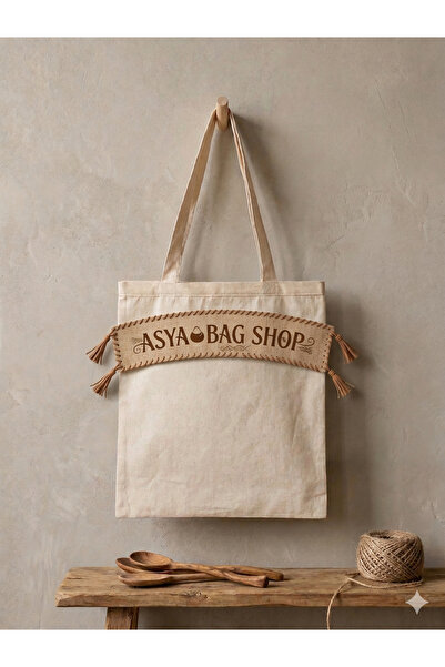 asya bag shop Baskısz Bez Çanta 1 ADET