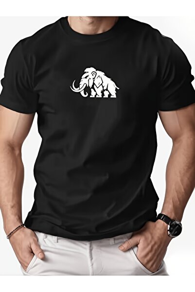 yiou trendy clothing تي شيرت رجالي قصير بطبعة الفيل العملاق - قميص صيفي كاجوا...