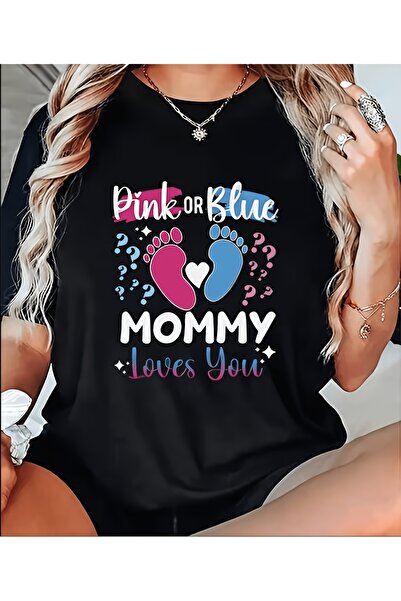 yiou trendy clothing عيد الأم السعيد، طبعة قدم رائعة باللون الوردي أو الأزرق ...