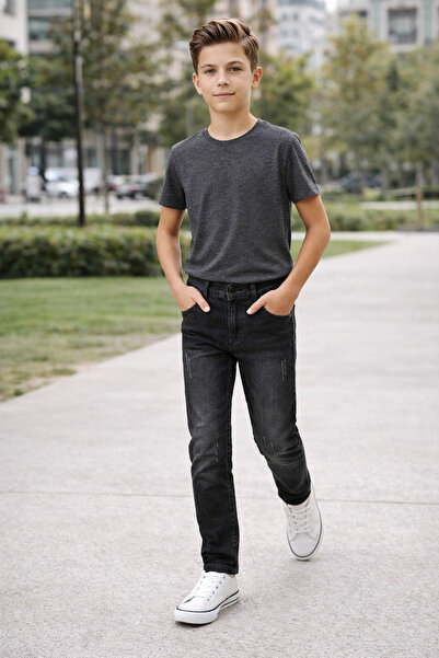 NAWİ 27004-26 Boys' Jeans Slim Fit Washable Daily Comfortable Stylish Jean Pants