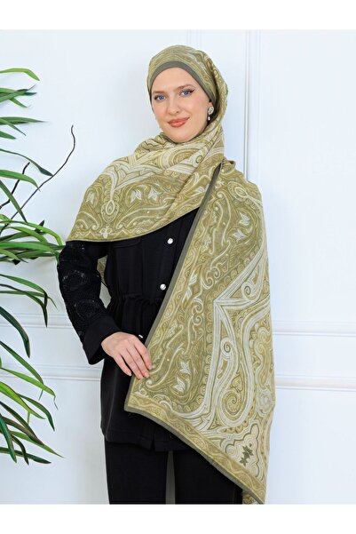 Oxygen Scarfs Mirşah Pattern Cotton Silk Shawl 469-021 – V-1