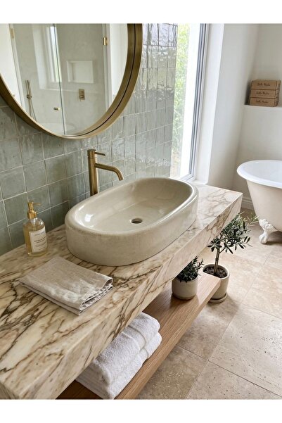 BellaMatta Oval Beton Lavabo