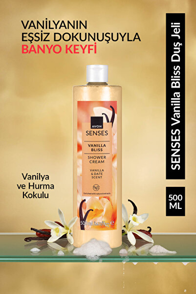 AVON Senses Vanilla Bliss Vanilya ve Hurma Kokulu Duş Jeli 500ml