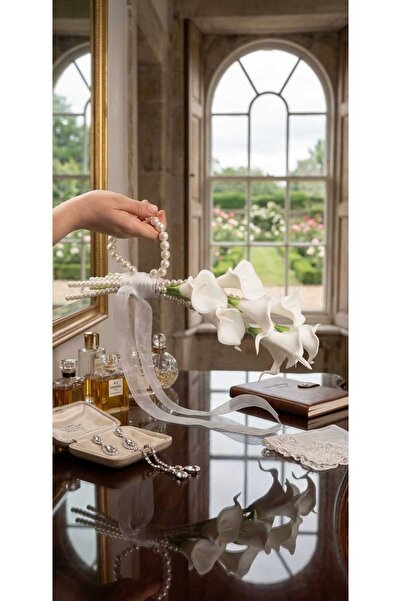 Berush Bride ΧΕΙΡΟΠΟΙΗΤΗ ΝΥΦΙΚΗ ΑΝΘΟΔΕΣΜΟΥΣΑ ΛΙΛΙΟΥΜ ΜΕ ΠΕΡΙΠΛΑΝΗΜΕΝΟ ΣΤΕΛΕΧΟ...