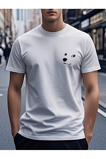 yiou trendy clothing تي شيرت صيفي مطبوع للرجال، قماش محبوك ناعم ومرن