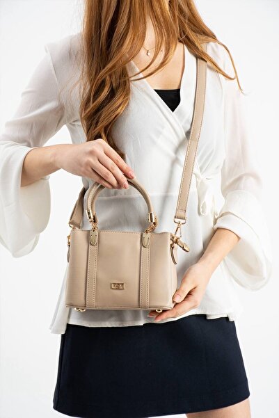 KIRASE Γυναικεία δερμάτινη τσάντα μεσαίου μεγέθους, κομψή και στυλάτη, με μακ...