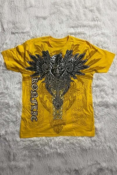 ARS Butik Žuta gotička Cor Flec plemenska Y2K unisex majica