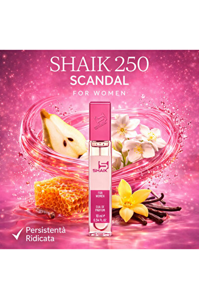 Shaik Perfume 250 Women 10 ml – Sweet, Irresistible, Persistent WOW, Scandalo...