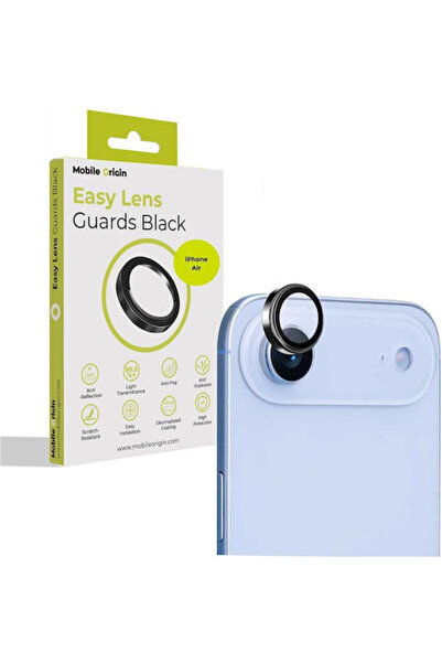 Mobile Origin Εύκολα Προστατευτικά Φακών, μαύρα - iPhone 17 Air