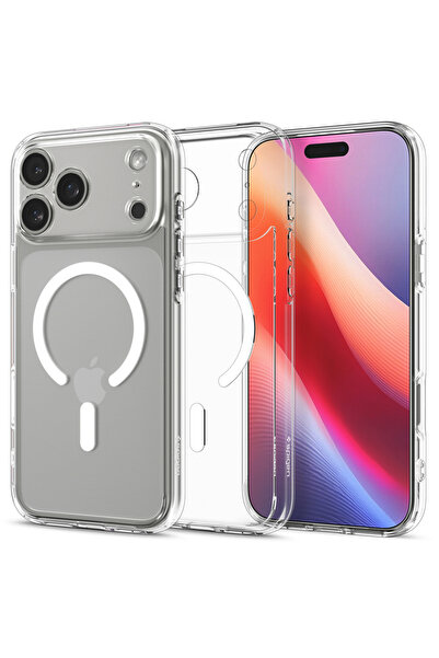 Spigen Υπέρ-Υβριδική MagSafe, διαφανές λευκό - iPhone 17 Pro