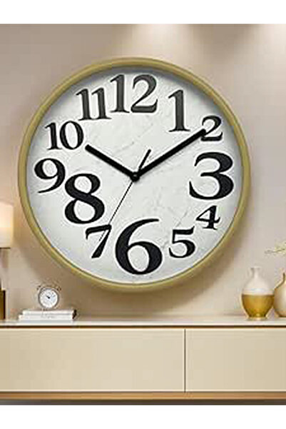 Orchid By Styli Marble Face Wall Clock 30 Cm White